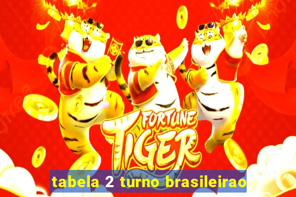 tabela 2 turno brasileirao